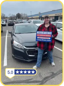 Happy customer selling their car at The Buy Center of Enfield
